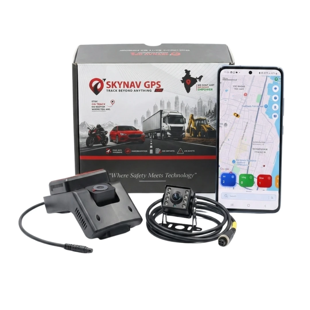 Skynav 3 Channel AI Dashcam GPS Tracker | Live GPS Tracking with AI Driver Monitoring