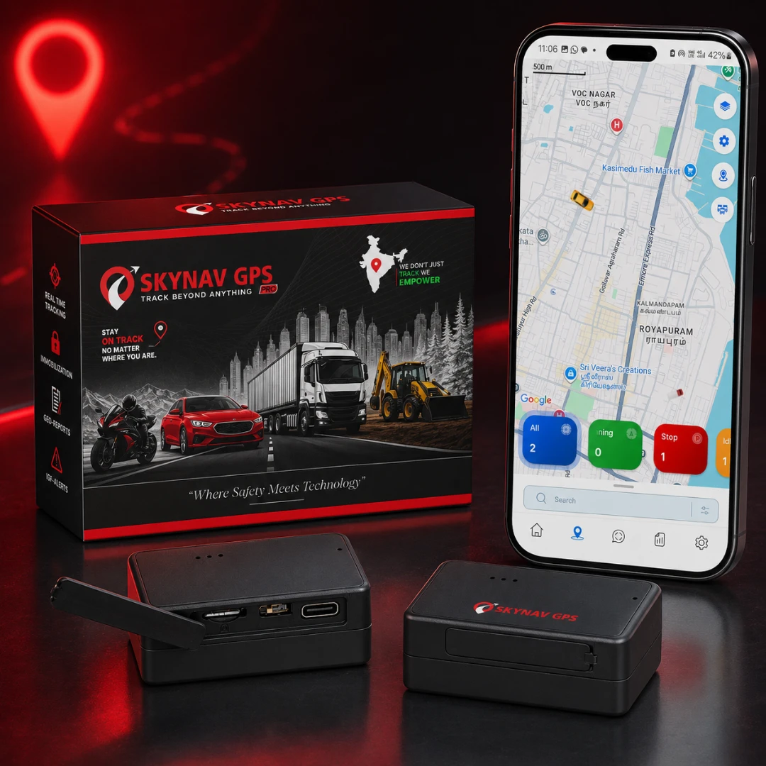 Skynav Micro Wireless Portable GPS Tracker – 1200 mAh Battery | Real-Time Tracking | 1 Year Warranty + 1 Year Software Subscription + 1 Year SIM Recharge Included