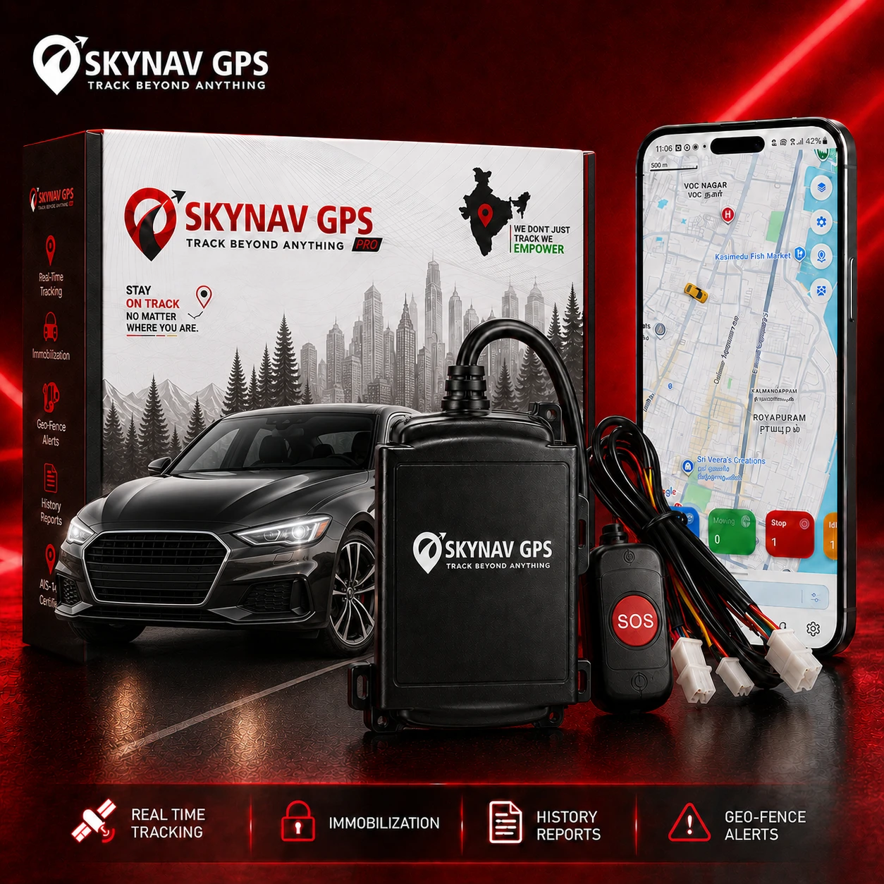 CAR - Government Approved AIS140 GPS Tracker with Fitment Certificate | RTO Approved Vehicle Tracking Device